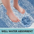 thumbnail image 5 of Ankereame Non Slip Absorbent Microfiber Bath Mat, Soft Flocked Quick Dry, 15.7x23.6 Inch Blue for Bathroom Shower Tub, 5 of 7