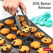 GoodCook PRO Nonstick Steel Mini Muffin Pan , 24 Cup, Gray