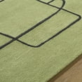 thumbnail image 6 of Hauteloom Vatsa Wool Living Room, Bedroom Area Rug - Contemporary - Olive, Jet Black - 18" x 18" Sample, 6 of 6
