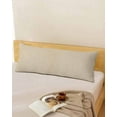 thumbnail image 5 of Vintage Cream Throw Pillow Covers, Farmhouse Retro Beige Solid Color Soft Breathable Pillow Cases with Invisible Zipper for Sleeping, Long Body Pillowcases for Couch Bed Sofa Chair 20x54 Inches, 5 of 6