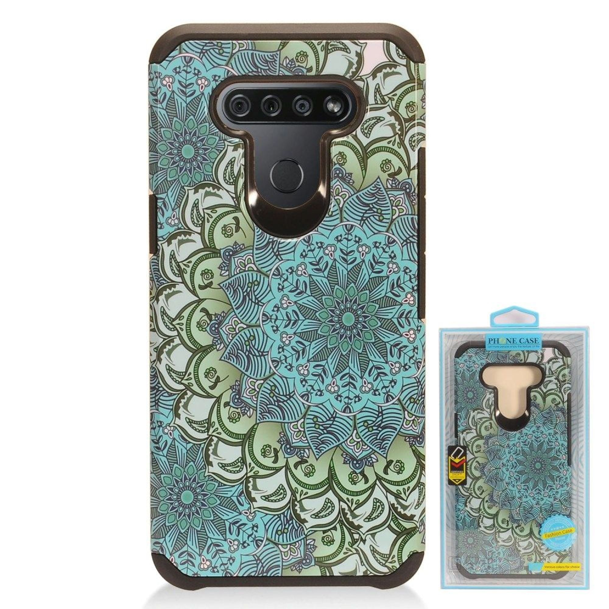 For LG K51 Case, by Insten Flower Dual Layer [Shock Absorbing] Hybrid