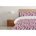 thumbnail image 4 of Ambesonne Bohemian Down Alternative Quilt Comforter, Sketch Pattern Feathers, Twin, Plum and Blush, 4 of 5