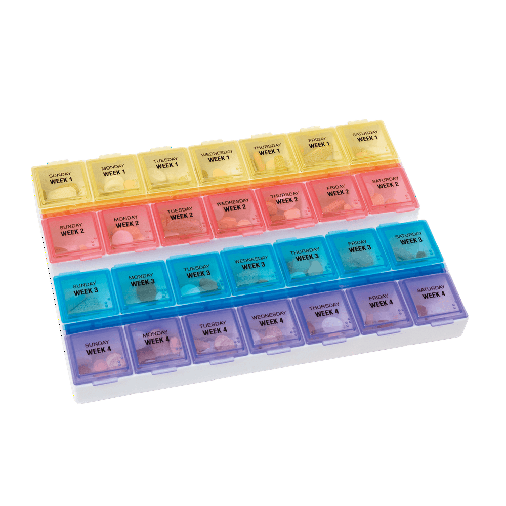 Ezy Dose Monthly (28Day) Pill Organizer, Vitamin and Medicine Box