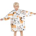 thumbnail image 3 of Cute Akita Dog Beagle Bulldog Rottweiler Dachshund Blanket Hoodies for Kids 6-13YR Oversize Wearable Blanket Hoodies for Boys Girls Teens, 3 of 7