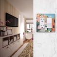thumbnail image 5 of Yayeee Rocker Switch Wall Plate 2-Gang 4.7"x4.6" Home Decorative Outlet Cover, Art City, 5 of 6