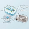thumbnail image 4 of OUSITAID Lunch Box Lunch Container - 3 Compartment Leakproof Salad Container with Soup Bowl Spoon  Microwaveable Durable Snack Containers for Kids Toddlers, 4 of 8