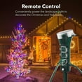 thumbnail image 3 of HBN Outdoor Smart Plug Waterproof WiFi Outdoor Outlet Timer with 6 Grounded Outlets, Remote & Voice Control Heavy Duty Yard Stake Plug Compatible with Alexa and Google Assistant, 3 of 7