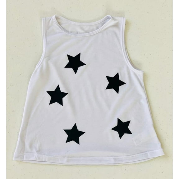 Tank White Black Stars