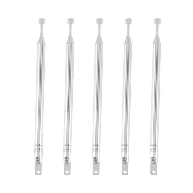 5X Antena Telescopica Reemplazo 39cm 6 Secciones para Radio TV