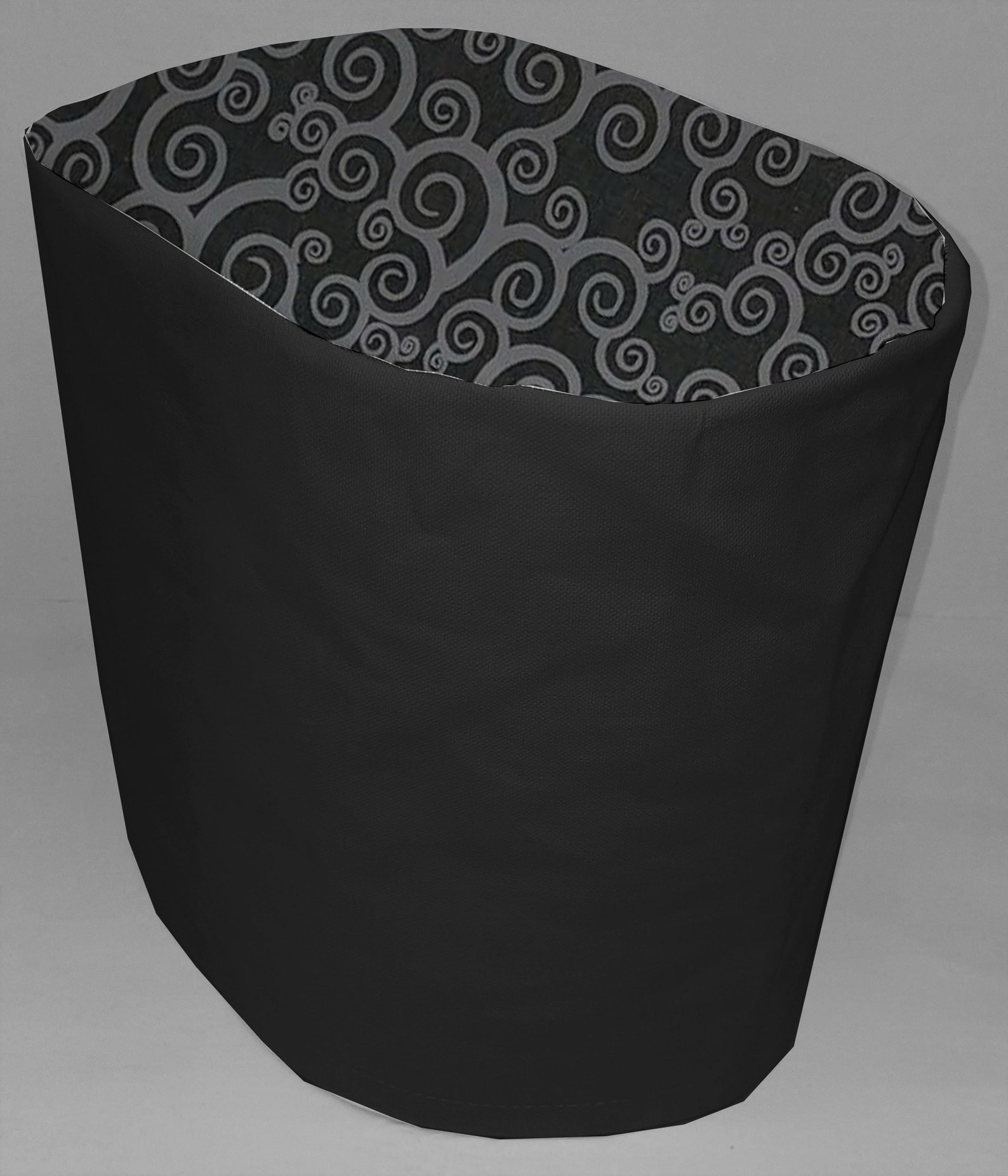 Canvas Black \u0026 Gray Scroll Damask Cover 