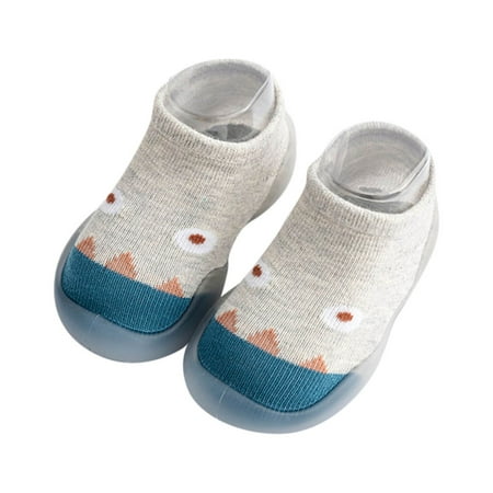

Eashery Baby Shoes Girl Boys Sport Socks Cartoon Shoes Soft Sole Baby Shoes Grey 4.5
