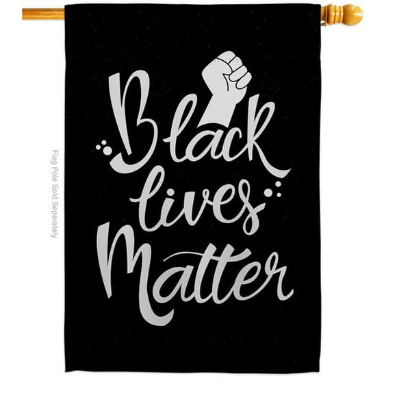 USA Decoration H170054-BO 28 x 40 in. BLM Solidarity Black History Lives Matter Double-Sided Decorative Vertical House Flags - Decoration Banner Garden Yard Gift