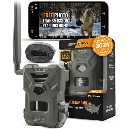 SPYPOINT FLEX-M Cellular Trail Camera with 28MP photos/720p Videos with Sound