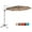 Tan, variant on Costway 11' Patio Cantilever Offset Umbrella 360 degrees Rotation Aluminum Tilt Beige