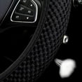 thumbnail image 3 of Universal 38cm Car Auto Steering Wheel Cover Elastic Ice Silk Summer Cool Non-Slip Auto Accessories Black, 3 of 8