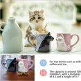 thumbnail image 2 of Juego de tazas de caf&eacute; con dise&ntilde;o de gato beso, juego de tazas de cer&aacute;mica para novia y novio, regalo a juego para cumplea&ntilde;os, aniversario, boda, compromiso, 2 of 9