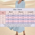 thumbnail image 3 of Maxi Linen Dresses for Women 2024 Beach Flowy Long Dress Short Sleeve A-Line T-Shirt Long Dress Casual Pockets, 3 of 5
