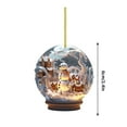 thumbnail image 3 of Christmas Tree Ornament,Hanging Festive Christmas Pendants,Christmas Decorations Indoor,Christmas Snowman Acrylic Glass Ball Jewelry Unique Style Snowflake Decoration Exquisite Ball Pendant Pendant, 3 of 6