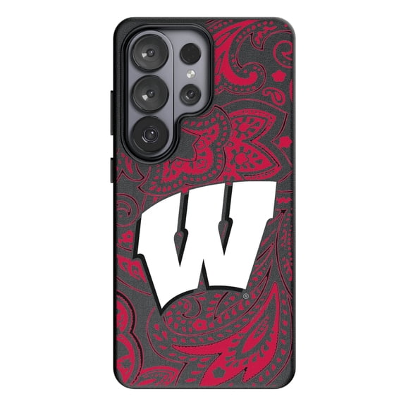Keyscaper Wisconsin Badgers Paisley Galaxy Magnetic Bump Case