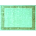 thumbnail image 1 of Ahgly Company Indoor Rectangle Persian Turquoise Blue Traditional Area Rugs, 2' x 5', 1 of 4