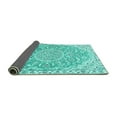 thumbnail image 2 of Ahgly Company Indoor Rectangle Medallion Turquoise Blue Traditional Area Rugs, 8' x 12', 2 of 4