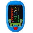 thumbnail image 4 of Oxímetro de dedo con clip, 6 modos, carga USB automática, monitor de oxígeno en sangre LED para niños, color azul, 4 of 15
