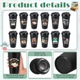 thumbnail image 3 of 12 Pcs Book Lovers Gifts Bulk, 16oz Library Reading Theme Coffee Cups with Lids, Book Club Appreciation Gifts for Bookish Teacher Students Employee (Black), 3 of 7