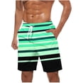thumbnail image 3 of BRGZLK Mens Swim Trunks with Compression Liner Quick Dry Mens Bathing Suit Inseam Elastic Waist Drawstring Beach Shorts with Pocket, 3 of 6