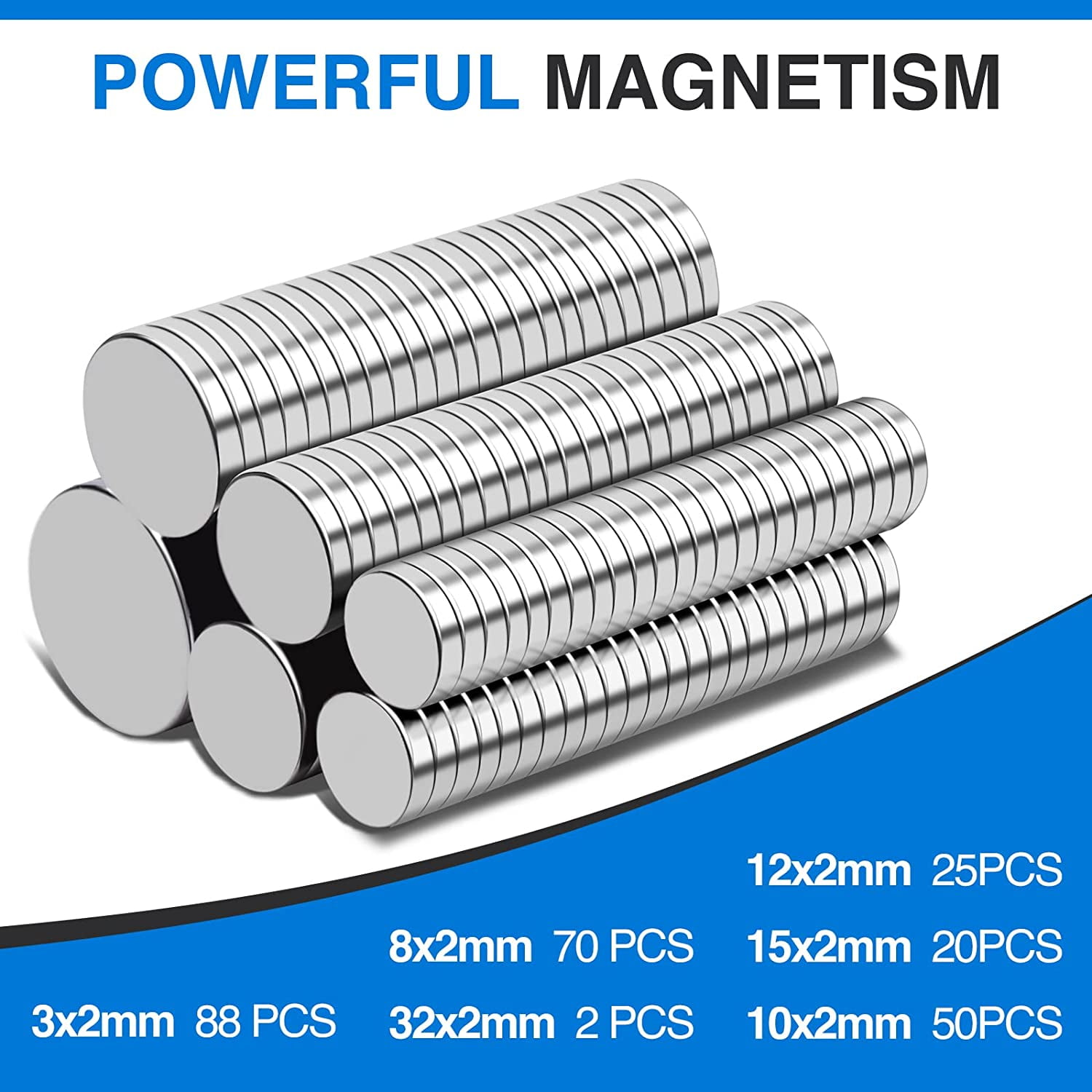 MAGXCENE 144 Pcs Small Neodymium Disc Magnets Strong, 6 Different Size Rare  Earth Magnets for Crafts, Small Strong Magnets Heavy Duty Refrigerator  Magnets for Whiteboard, Miniatures, Kitchen, Office - Yahoo Shopping