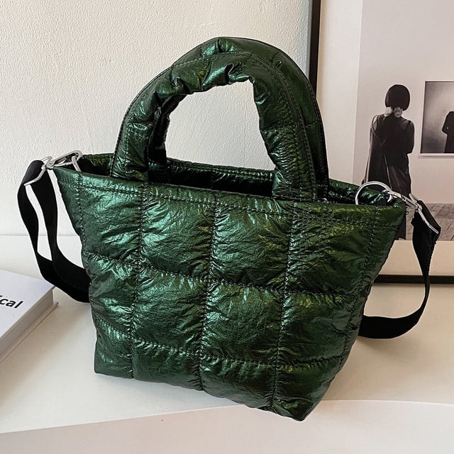 Sacs à Main pour Femmes Grande Capacité Sacs à Bandoulière Matelassés Mode Simple Portable Sangle Réglable Nylon Sacs à Main Féminins