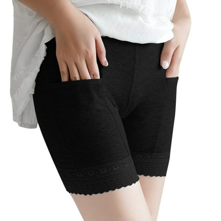 Puawkoer Womens Solid Color Large Leggings Comfortable Loose Boxer Shorts Fashion Leggings For Women Cotton Boxers Shorts Womens Cotton No Show Underwear Seamless Panties