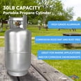 thumbnail image 4 of Flame King 30lb Aluminum Propane Tank Cylinder, Gauge & Opd Valve, Rugged Designed, Outdoor Cooking, 4 of 12