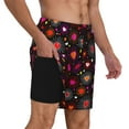 thumbnail image 2 of Daiia doodle hearts Pattern Mens Swim Trunks Swim Shorts Quick Dry Swim Shorts with Mesh Lining Pockets-Large, 2 of 6
