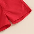 thumbnail image 5 of Toddler Boy Clothing Sets 4th of July Baby Boy Outfit Cute American Flag Print Button Down Shirt & Red Shorts 2-Piece Outfit, 5 of 7