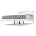 thumbnail image 4 of Camaflexi Mid Century Slat Bed Solid Wood Bed Frame with Headboard, King, Castanho, 4 of 13