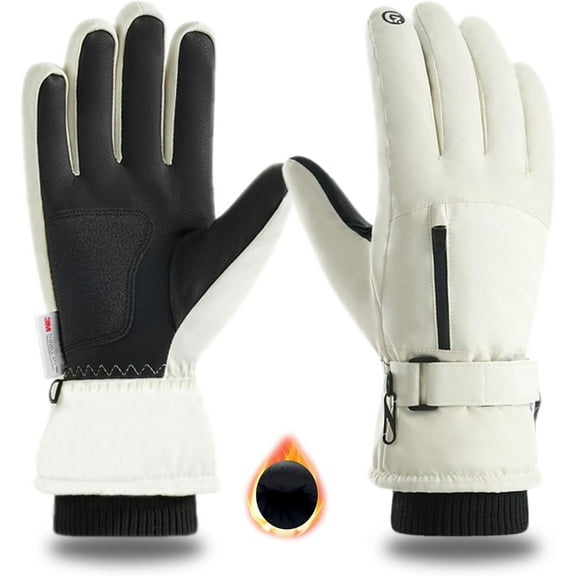Jtbuh XLY Men & Women Waterproof Snowboard Gloves Touchscreen for Cold Weather, Windproof Warm Skiing Gloves with Pocket