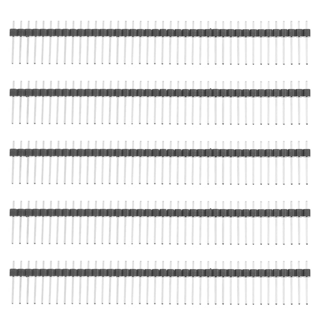 KAKOWELY 30PCS Male Header Pin Straight Single Row PCB Connector Strip Accessory,4.02X"X0.59"X0.08"