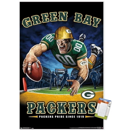 NFL Green Bay Packers - End Zone 17 Wall Poster, 14.725" x 22.375"