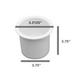 thumbnail image 6 of 2 Cup Holder Plastic Pocket Recessed Drop In Insert Universal for Boat RV Car Truck Sofa Game Table Marine Pontoon Motorhome Camper White, 6 of 6