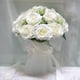 thumbnail image 1 of XmhyTop Ramos de novia para boda, Ramos blancos para novia, Ramo de flores artificiales para boda, Ramos de dama de honor con cinta de seda, Día de San Valentín, 1 of 5