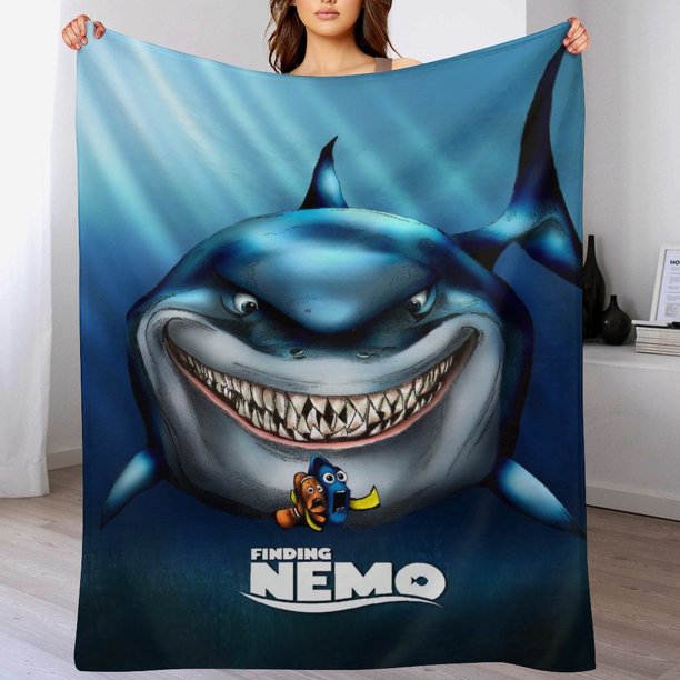 Manta de dibujos animados de Buscando a Nemo, suave y acogedora manta de felpa esponjosa para niños, niñas y adultos jóvenes, cálida manta de franela para sala de estar, dormitorio, sofá cama de 50 x