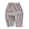thumbnail image 2 of Classic Casual Pants for Boys Thin Cotton Striped Elastics Waist Spring Summer Trousers Toddler Long Pants for 0-5 Years, 2 of 4