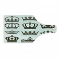 thumbnail image 1 of King Cutting Board, Royalty Crowns Tiaras for Reign Queen Prince Cartoon Desgin, Decorative Tempered Glass Cutting and Serving Board, Wine Bottle Shape, Dark Green Brown White, by Ambesonne, 1 of 1