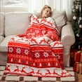 thumbnail image 6 of Btomtd 50"x60" Christmas Flannel Throw Blanket, Warm Fleecy and Soft Holiday Couch Blanket, Cozy Winter Bed Blankets for Festive Christmas Decorations, D, 6 of 6