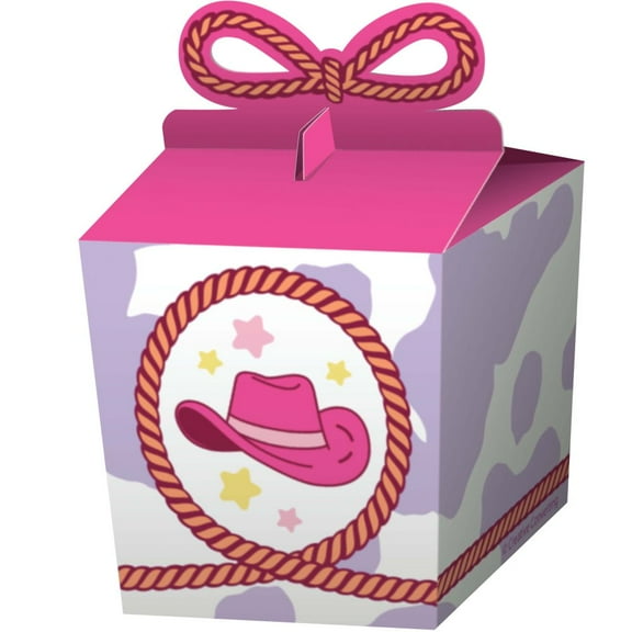 Cowgirl Boots and Bows Treat Favor Boxes 8 Per Pack