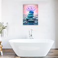 thumbnail image 4 of Zen Canvas Wall Decor Spa Stone Wall Art Lotus Blossom Picture Prints Purple Flower Painting Yoga Meditation Room Decor Frame (11.00"&nbsp;x&nbsp;14.00", Zen 2), 4 of 6