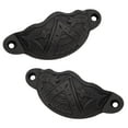 thumbnail image 3 of SaKeGa Pack 4 Drawer Pulls Flat Black Cabinet Cup Pulls Kitchen Hardware Cabinet Handles Matte Black Drawer Handles Pulls, 3 of 7