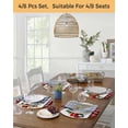 thumbnail image 5 of 15 Inch Round Placemats Set of 4, Christmas Truck Non Slip Heat Insulation PP Table Mats, Xmas Tree Red Plaid Snowflake Vintage Washable Place Mats for Kitchen Dining Party Table Decor, 5 of 7