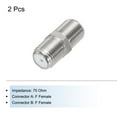 thumbnail image 3 of Conector coaxial RG6 Extensor F hembra a F hembra adaptador chapado en oro 75 Ohm impermeable 2 piezas, 3 of 6