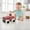 Red, variant on bxhwj Wooden Push Toy Cars for Toddlers 1-3 Years, Fire Truck Ambulance Police Vehicle Set, Montessori Learning Toys for Baby Boys Girls, Eco Friendly Role Play Gift with Rounded Edges